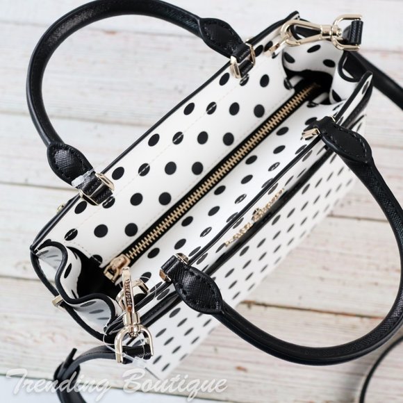 NWT Kate Spade Staci Polka Dot Satchel in Cream - Picture 10 of 12